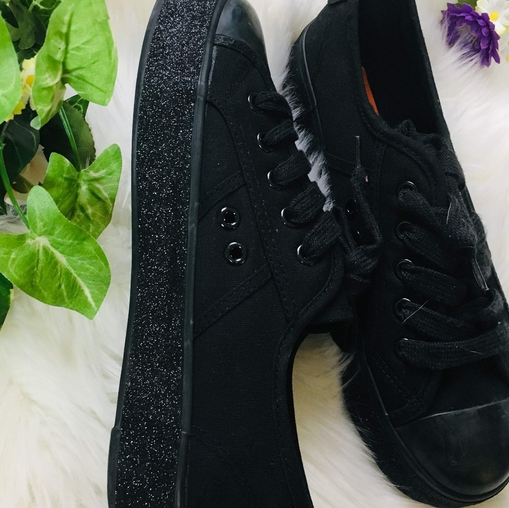 New Black Platform Rocket Dog Sneakers